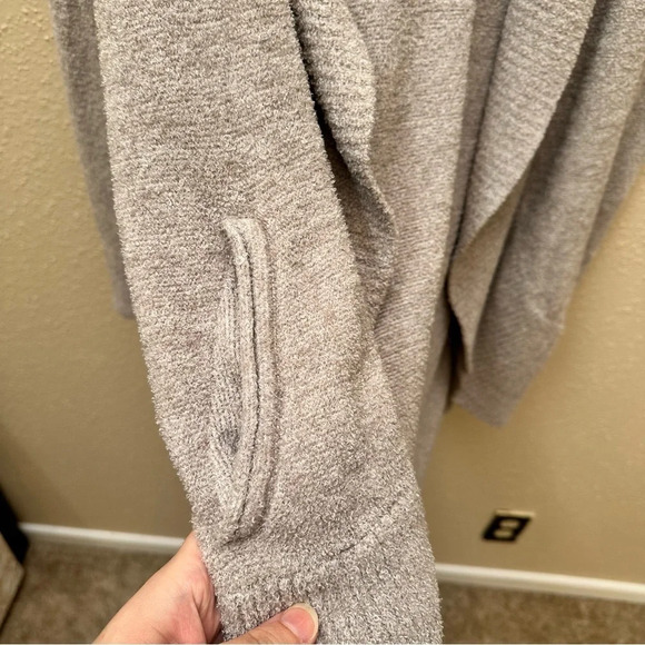Barefoot Dreams cozy chic lite gray open front long cardigan medium - Picture 4 of 9